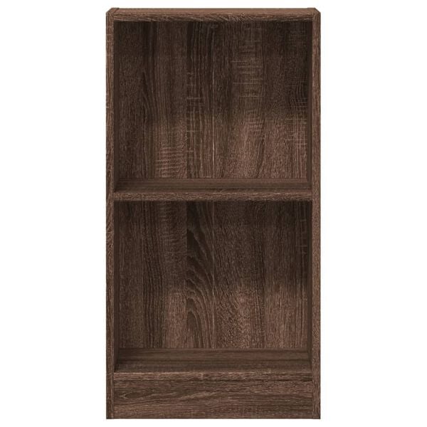 vidaXL Bookcase Brown Oak Engineered Wood Compact Bookcase Rectangular