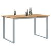 vidaXL Garden Dining Table Gray 55.1" x 31.5" x 29.5