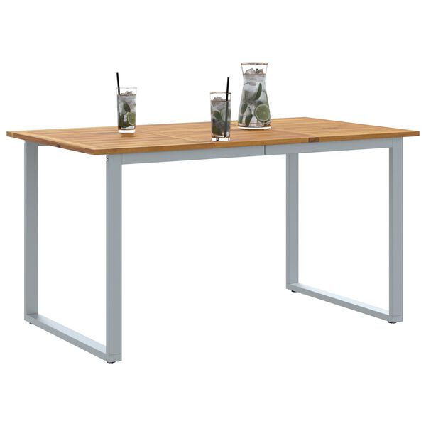 vidaXL Garden Dining Table Gray 55.1" x 31.5" x 29.5