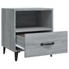 vidaXL Bedside Cabinet Grey Sonoma Engineered wood, Metal Standard