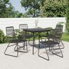 vidaXL Garden Chair Set of 4 Black