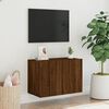 vidaXL TV Cabinet Brown oak Engineered wood Small to Medium TV Cabinet