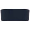 vidaXL Luxury Wash Basin Round Matt Dark Blue 15.7x5.9" Ceramic