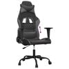 vidaXL Gaming Chair Black and Gray Faux Leather, Foam, Metal, Plywood