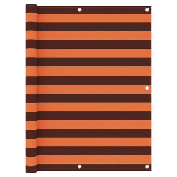 vidaXL Balcony Screen Orange and Brown 47.2x196.9" Oxford Fabric