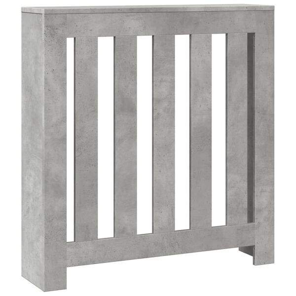 vidaXL Radiator Cover Concrete Grey 30.7x7.9x32.3" Engineered Wood