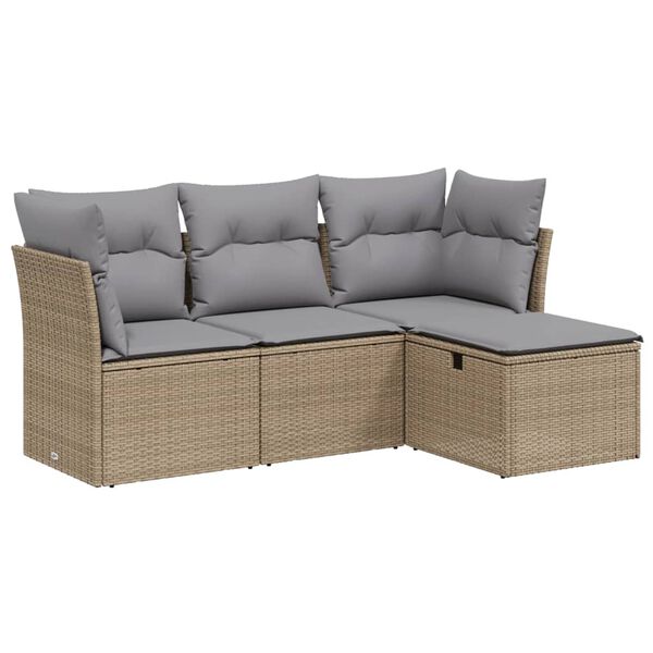 vidaXL Garden Sofa Set Mix beige, Light grey