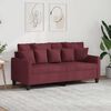 vidaXL 2-seater Sofa Wine Red 100% Polyester, Metal, Textilene Medium