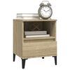 vidaXL Bedside Cabinet Sonoma Oak Engineered wood, metal Medium