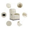 vidaXL Recliner Chair Cream Faux leather, Metal, Plywood Single