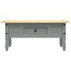 vidaXL Coffee Table Grey body and brown top Solid pinewood