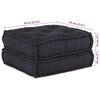 vidaXL Pouffe Anthracite 100% cotton, 70% recycled cotton, 30% foam