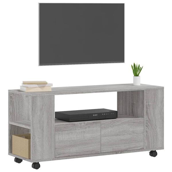 vidaXL TV Cabinet Grey Sonoma Engineered Wood Medium Stylish TV Cabinet
