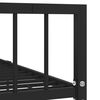 vidaXL Bed Frame Black Metal Single Sturdy Bed Frame Rectangular