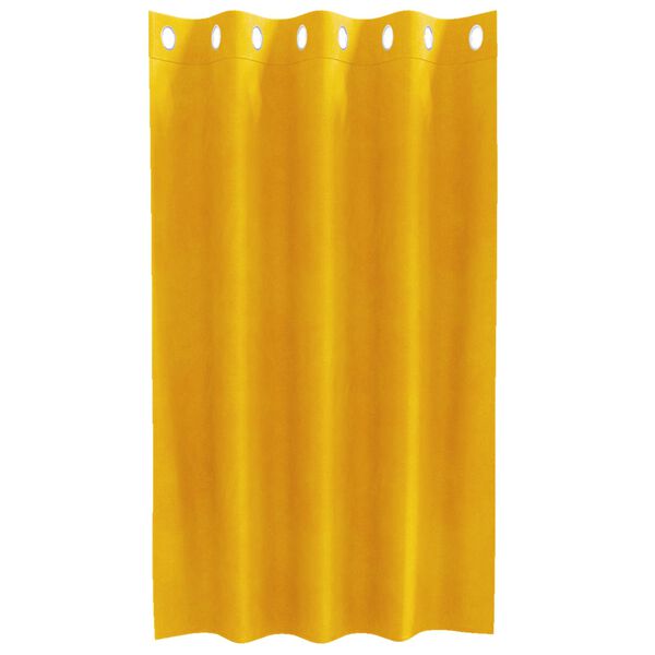 vidaXL Blackout Curtains 2 pcs Mustard Yellow 55.12 x 55.12 in Velvet