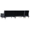 vidaXL L-shaped Sofa Bed Dark Grey Velvet (100% polyester), plywood, metal