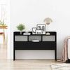 vidaXL Sideboard Black Oak 41.34 x 11.81 x 27.56 in Engineered Wood