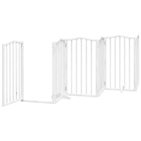 vidaXL Dog Gate Set of 6 White Poplar wood