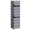 vidaXL Shoe Organizer Black and white Plastic panels, Steel frames Large