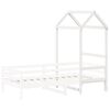 vidaXL Kids'Bed Roof White Solid pine wood Small Durable Bed Roof