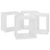 vidaXL Cube Shelf Set of 4 White Engineered wood 8.7x5.9x8.7 in