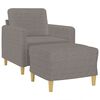 vidaXL Sofa Chair with Footstool Taupe 23.6" Fabric