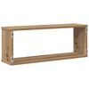vidaXL Wall Cube Shelf Set of 4 Artisan oak Engineered wood