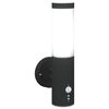 vidaXL Outdoor Wall Light Black 15 x 7.5 x 33 cm Stainless steel
