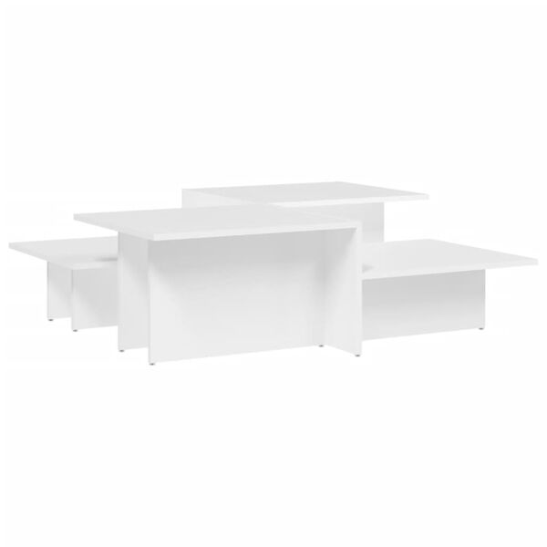 vidaXL Coffee Table Set of 2 White Engineered wood Standard