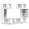 vidaXL 6 Piece TV Stand Set White Engineered Wood