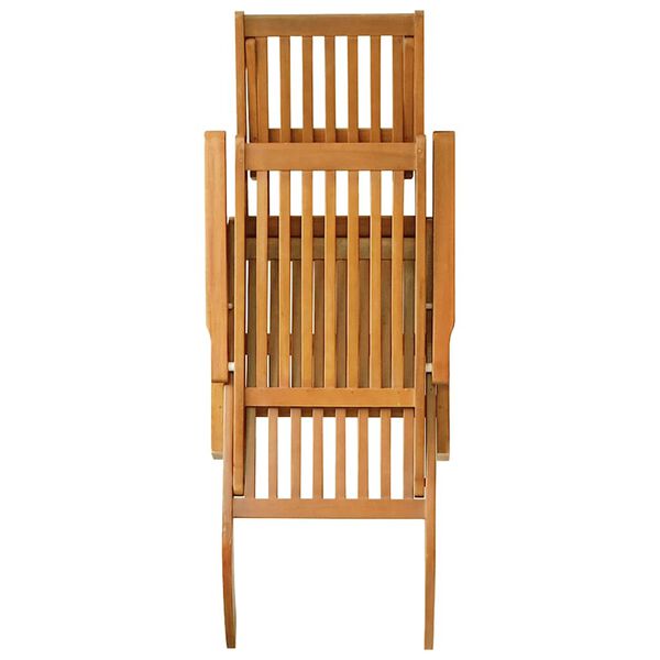 vidaXL Deck Chair Natural wood Solid acacia wood Standard Foldable