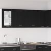 vidaXL Hanging Cabinet Lyon 2 pcs Black Oak 19.69 x 12.20 x 23.62 in