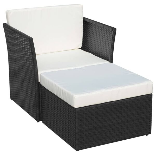 vidaXL Outdoor Furniture Sets Black Powder-coated steel Large Durable