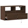 vidaXL TV Wall Cabinet Brown Oak Engineered Wood 31.5x12.2x17.7 in