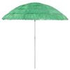 vidaXL Hawaii Beach Parasol Green Polyester Medium Tiltable Parasol