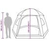 vidaXL Family Tent Igloo 6-Person Grey and Orange Waterproof