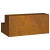 vidaXL Garden Planter Rusty 39.37 x 23.62 x 17.72 in Weathering Steel