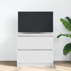 vidaXL TV Cabinet White Engineered Wood Medium TV Cabinet Rectangular