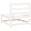 vidaXL Garden Sofa Set White Solid pine wood Large Modular