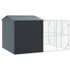 vidaXL Bird Cage with Storage Anthracite 167.32 x 119.69 x 97.24 in
