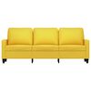 vidaXL 3-seater Sofa Light Yellow Fabric (100% polyester), metal, textilene