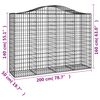 vidaXL Gabion Basket Set of 50 Silver Galvanized iron Large