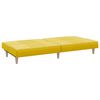 vidaXL Sofa Bed Light Yellow Fabric (100% polyester), plywood Standard