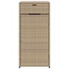 vidaXL Garden Storage Cabinet Beige PE Rattan Large