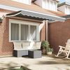 vidaXL Awning Frame Retractable Manual White 118.1" x 78.7