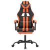 vidaXL Gaming Chair with Footrest Black and Orange Faux Leather