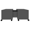 vidaXL Coffee Table Grey Engineered Wood 29.5 x 29.5 x 15.0 in