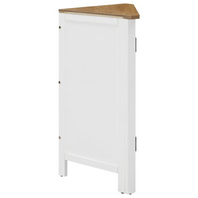 vidaXL Corner Cabinet 23.2"x17.7"x31.5" Solid Oak Wood