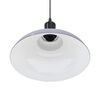 vidaXL Pendant Lamp Gloss grey, White Metal 12.2 in Ø Height-Adjustable