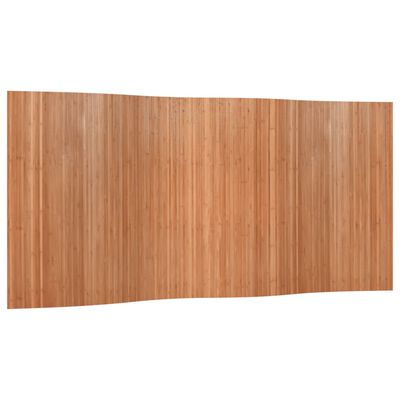 Rolled bamboo mat with wooden slats